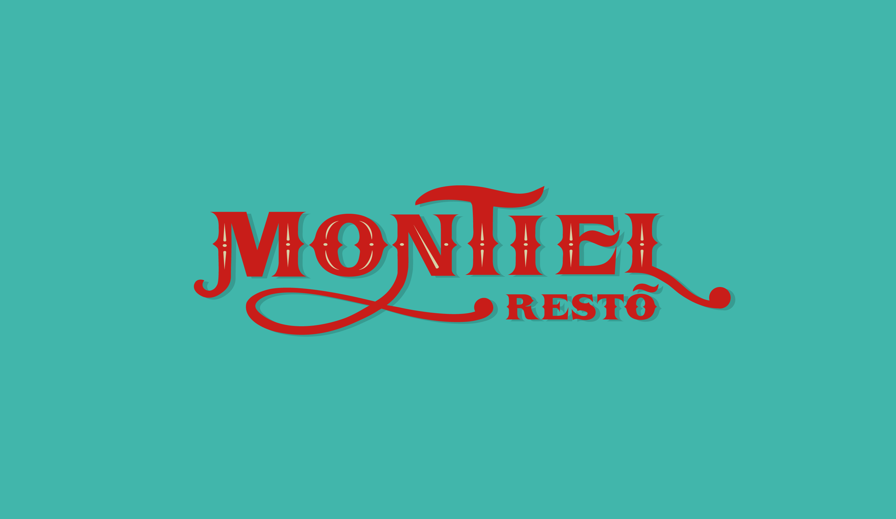 logo inspirado en el filete porteño con paleta de color vintage